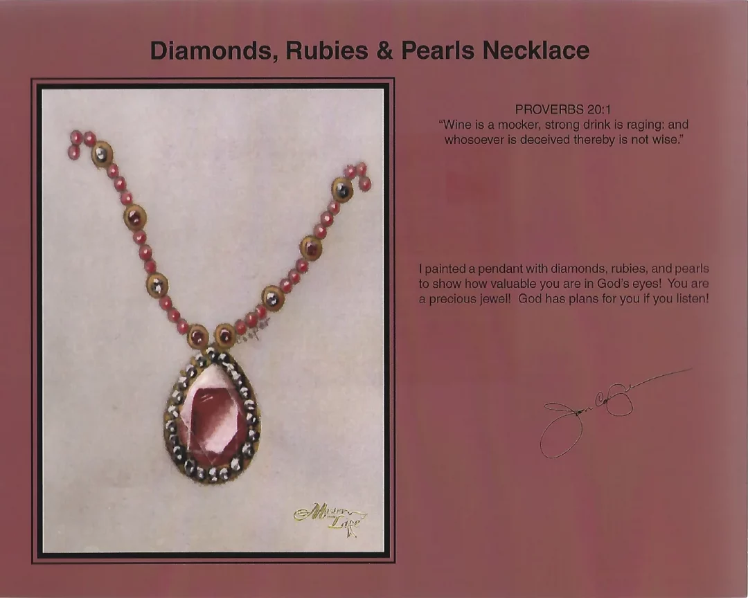 Diamonds, Rubies & Pearls Necklace